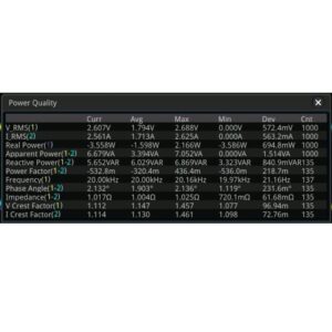 Встроенный анализ мощности (требуется опция RPA246 - корректор разности фаз при анализе мощности) DS8000-R-PWR